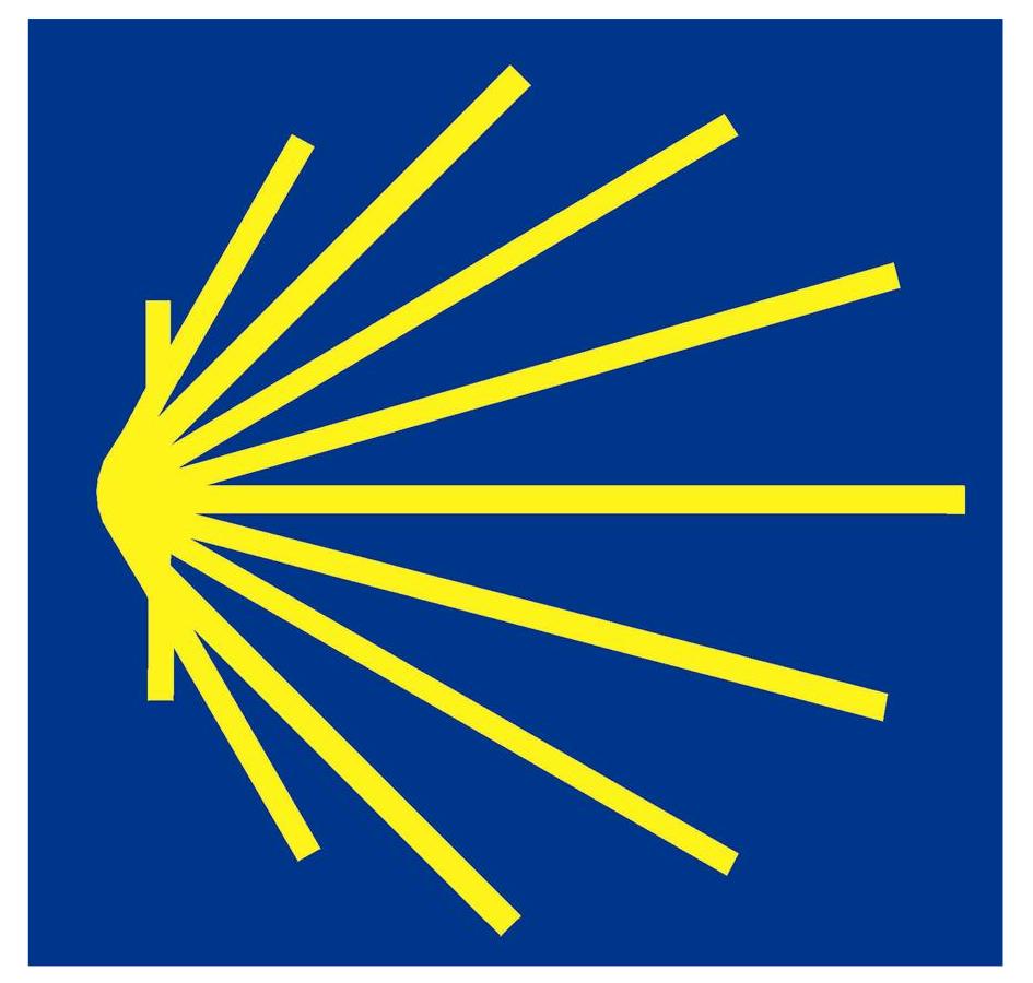 Muschelsymbol des Europarats als Wegweiser